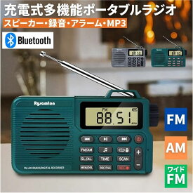 ポケット ラジオ ポータブル ワイドFM FM AM 対応 録音 収音 音楽プレイヤー スピーカー ブルートゥース bluetooth 充電式 時計 目覚まし時計 ミニラジオ 小型ラジオ 携帯ラジオ 通勤ラジオ LCD 液晶 画面 ディスプレー 高感度 ロック機能搭載 ポータブル 防災