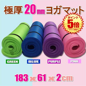 ヨガマット 20mm 厚手 折りたたみ ケース 付き トレーニングマット 車中泊 ストレッチマット 筋トレマット トレーニングマット ピラティスマット エクササイズマット ホットヨガマット クッ