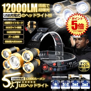 yz USB[d 12000LEDwbhCg 4̃[h Ɩ Y[@\ 90x 500M IPX4h ϋv   drt 12LMHDL