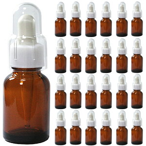 遮光ビン 遮光瓶スポイトタイプ 褐色ビン茶色ビン 20ml 1ケース 24本入 スポイド瓶 スポイドタイプ