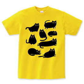 猫の集会 猫tシャツ 猫Tシャツ ねこTシャツ 黒猫 tシャツ 猫グッズ ネコ柄 猫柄 服 ねこ柄 シャツ 誕生日プレゼント 彼女 猫好き かわいい おもしろ 可愛い ねこ 猫 メンズ レディース ペアルック おしゃれ 猫柄 shortplate / ショートプレート