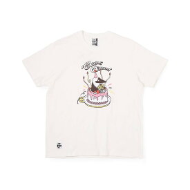 クリックポスト発送！CHUMS チャムス 40イヤーズケーキTシャツCHUMS 40years cake T-shirt メンズM メンズL メンズXL White ホワイト