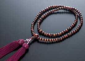 臨済宗数珠 禅宗数珠 念珠 女性用 赤虎眼石 共仕立 正絹房 本式数珠 宗派別数珠 桐箱入