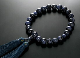 数珠 男性用 念珠 略式数珠 ソーダライト 共仕立 正絹房 全宗派対応 桐箱入