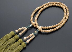 二輪数珠 二輪念珠 女性用 黄楊 共仕立 正絹花かがり房 本式数珠 桐箱入
