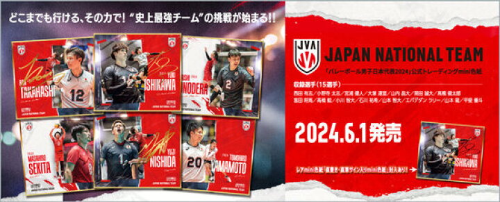 楽天市場】「バレーボール男子日本代表2024」公式トレーディングmini 