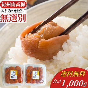 【無選別 樽底梅 はちみつ仕立て 500g 2個セット】 しょうきばい 勝僖梅 勝喜梅 ショウキバイ 訳あり つぶれ梅 家庭用 梅干し ごはんのおとも おにぎり