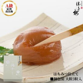 はちみつ仕立て■個包装 大粒3粒入　プチギフト お返し お取り寄せ かわいい プレゼント お土産　梅干し 紀州南高梅