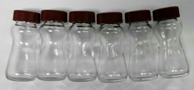 横浜中華街　調味料瓶・スパイス瓶 ・ガラスビン　6個セット、　容積：25ml〜30ml（長径：4CM、高：8CM）、参考：粉ものは約25g、粒ものは30g入ります♪
