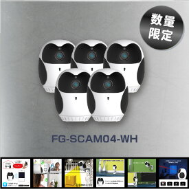セキュリティカメラ WiFi対応ペットカメラ 見守りカメラ フルカラーナイトビジョン 防犯カメラ セキュリティカメラ 監視カメラ ベビーモニター ベビーカメラ 置き配監視用 フクロウ型 FG-SCAM04-WH