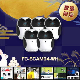 【イベント期間中ポイント10倍】セキュリティカメラ WiFi対応ペットカメラ 見守りカメラ フルカラーナイトビジョン 防犯カメラ セキュリティカメラ 監視カメラ ベビーモニター ベビーカメラ 置き配監視用 フクロウ型 FG-SCAM04-WH