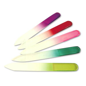 「最強翌日配送」「ネコポス送料無料」【爪やすり】グラスネイルファイル(Glass Nail File) ソフトケース付き 当店おまかせ(カラーは当店おまかせ) 【smtb-s】