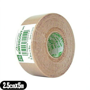 「メール便(日本郵便) ポスト投函 送料無料」「1ロール」「粘着伸縮布包帯」ニトリート キネシオロジーテープ(非撥水タイプ) 2.5cmX5m - 通気性にすぐれた筋肉保護テープ。肩、腰、ひざなど