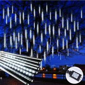 LEDイルミネーションライト スノーフォールライトつらら 長さ80cm 8本セット 流れ星 流星 スノードロップライト クリスマス 飾り 防水 屋外