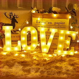 LEDマーキーレターライト シャンパンゴールド LOVE形 電池式　飾り アルファベット装飾マーキーランプ 結婚式 パーティー 誕生日 ホーム イベント