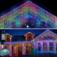 LEDイルミネーションライト 屋外用 つらら コンセント式 記憶機能 カーテンライト 5m/10m クリスマス飾り…