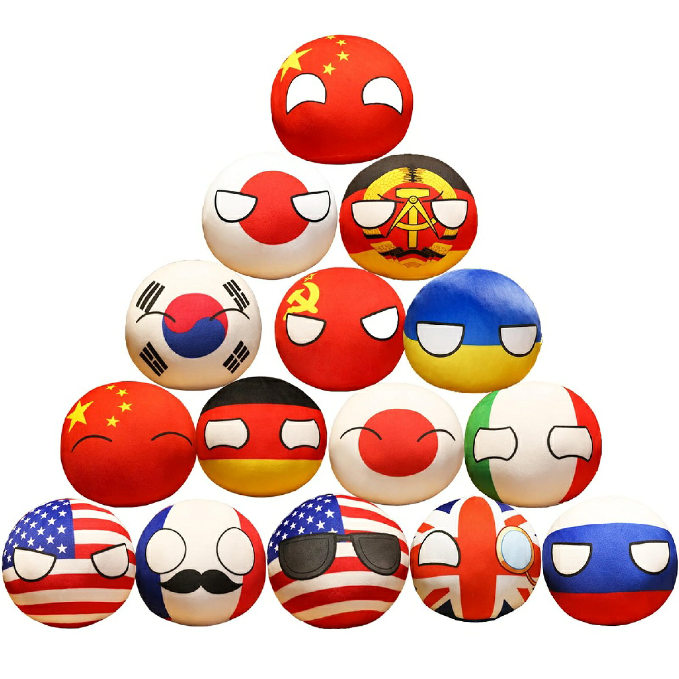 ポーランドボール ぬいぐるみ カントリーボール 10/30/40/50cm ソ連 日本 国旗色 おもちゃ キーホルダー だんご 萌えグッズ クッション 背当て
