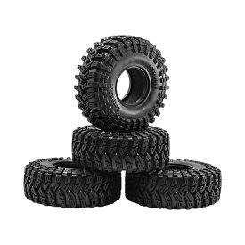 SCX10用 1.9インチ RCクローラータイヤ 修理パーツ 外径124mm ホイールタイヤ 4個ホビー オフロードカー ドローン ラジコン