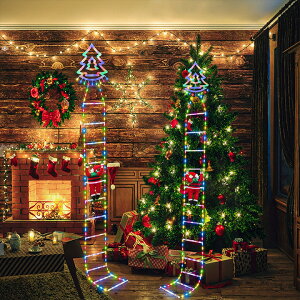 はしごサンタクロースライト クリスマスツリーモチーフライト ledイルミネーションライト 屋外 クリスマス 飾り 電飾 コンセント式 防水 クリスマスオーナメント モチーフライト