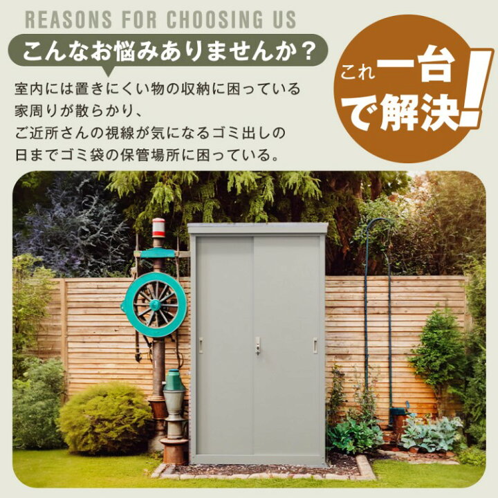 楽天市場】戸外収納庫 倉庫 大型物置 屋外 防水/耐侯 収納可能 