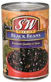S&W ブラックビーンズ 4号缶 425g×12缶