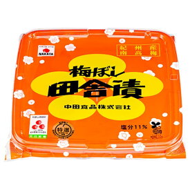 中田食品 紀州梅ぼし田舎漬 450g 角樽