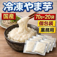冷凍 やま芋 70g×20袋 とろろ 国産 長芋 大和芋 業務用 個包装 山芋 小分け とろろ芋 山かけ そば
