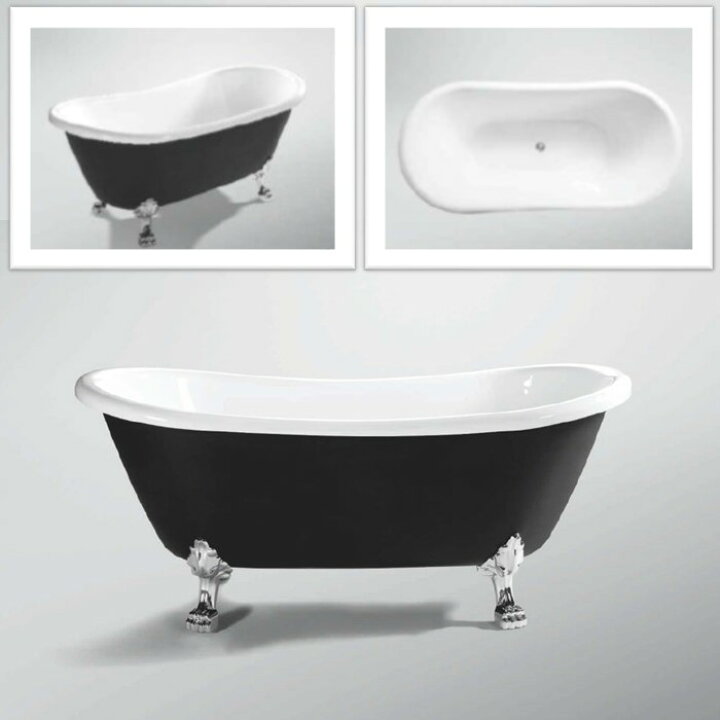 楽天市場】黒 ネコ足 バスタブ H5221 アクリル 浴槽 ブラック W1700 