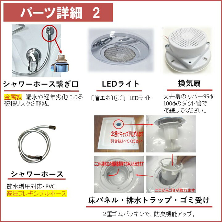 楽天市場】弊社人気NO.1 高価目隠し樹脂へ改良！シャワーユニット SS 