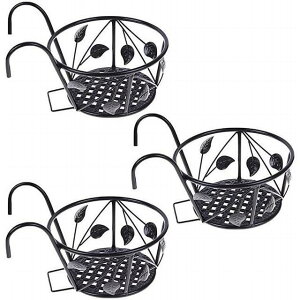 プラントホルダー 吊り下げ 植木鉢 ベランダ バルコニー 家庭菜園 観葉植物 フラワースタンド リーフ 3個セット