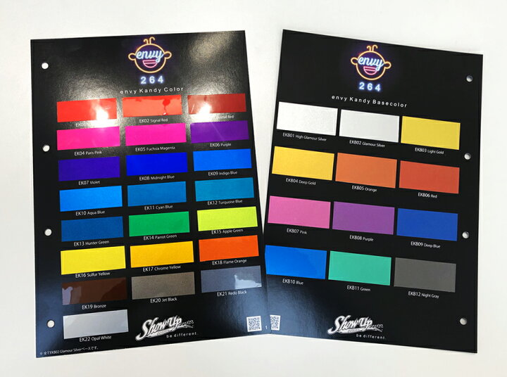 楽天市場 期間中ﾎﾟｲﾝﾄ10倍 E N V Y K A N D Y C O L O R カラーブック 塗料 ペイント 塗装 車 バイク 建築 カラー デザイン アート カスタムカラー キャンディーカラー ベースカラー エンヴィーキャンディーカラー Show Upカスタムカラー