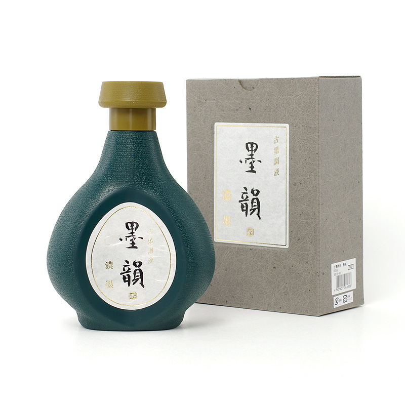 茶紫の上品な墨色 固形墨の古墨と同様に深みがあります 漢字作品用墨液 墨韻 古墨調 好評受付中 呉竹 予約販売品 500cc