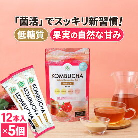 ★4/25限定!15%OFFクーポン★ コンブチャ 粉末 ザクロ (4g×12包)×5個 kombucha | 仙台勝山館 | 紅茶キノコ クレンズ teazen 香料・着色料・保存料・甘味料 不使用 酵素 酵素ドリンク ファスティング 腸 菌活 善玉菌 乳酸菌 酵母 粉 ダイエット 個包装 ミックスベリー