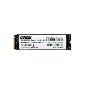 アドテック M.2 512GB 3D TLC NVMe PCIe Gen3x4(2280) 3年保証 AD-SSDM2PG3-512G