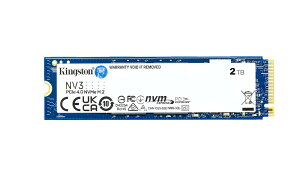 �L���O�X�g���e�N�m���W�[ Kingston SSD NV3 2TB PCIe Gen 4.0 x4 �ő�6,000MB/�b M.2 2280 NVMe ���K�㗝�X�ۏؕi 5�N�ۏ� SNV3S/2000G