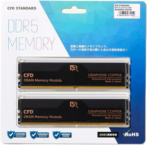 �݌ɗL�� ���[ W5U6400CS-32GC38F CFD Standard DDR5-6400 64GB (32GB×2) CL38 �O���t�F�������q�[�g�V���N���� �f�X�N�g�b�vPC�p������