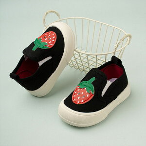 【3点15%offクーポン配布中! 子供 キャンバスシューズ 女の子 男の子 かわいい いちご柄 アボカド柄 上履き うわばき ゴム ベビー 上靴 おしゃれ キッズ 女児 こども 幼稚園 保育園 小学校 13 1