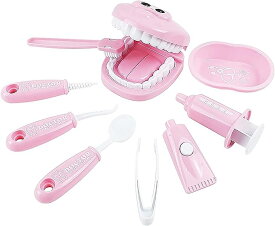 【3点15%offクーポン配布中！ 子供のための医者セット医療ふり遊びおもちゃ歯科医医者のための歯のモデルをチェックロールプレイコスチュームドレスアップ教育