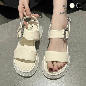 【3点15%offクーポン配布中! グルカサンダル 厚底サンダル 厚底 PU サンダル スポーツサンダル スポサン 細ストラップ ビジュー レディース 痛くない 4cmヒール 歩きやすい 靴 カジュアル フラ