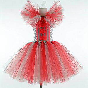 全商品10%OFFクーポン配布中 ピエロ ハロウィン 仮装 レッド チュール キッズ コスプレ 子供 魔女 ワンピース 可愛い 演出服 姫様 パーティー 衣装 ハロウィン衣装 コスプレ テージ衣装 女の