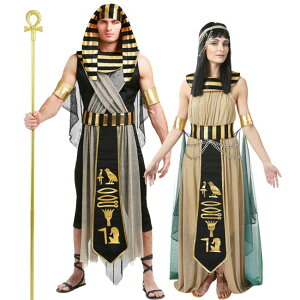 【3点15%offクーポン配布中!ハロウィン仮装 クレオパトラ エジプトのファラオ コスプレ衣装 男性 女性 仮面舞踏会 舞台 余興 学園祭 M L XL 大人用 仮装 女性用 コスチューム