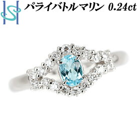 リニューアルセール【最大42%OFF&全品5倍&最大3万円クーポン】パライバトルマリン リング 0.24ct ダイヤモンド Pt900 | ダイアモンド プラチナ デイリーユース かわいい おしゃれ【中古】【SH110449】