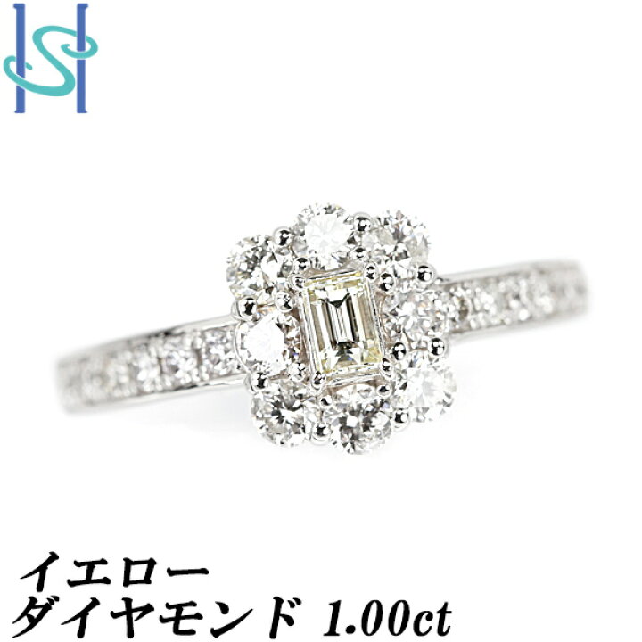 楽天市場】ダイヤモンド リング 1.00ct Pt900 バケットカット スクエア 