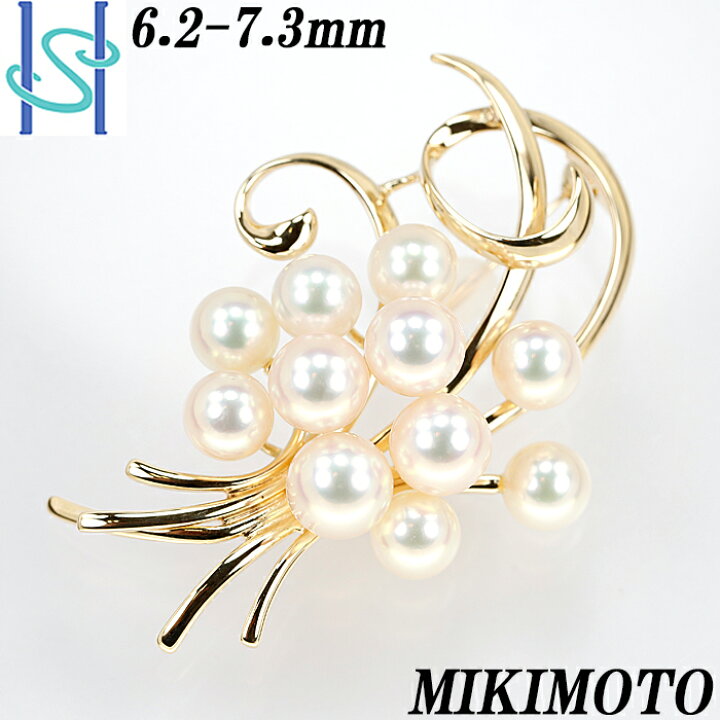 楽天市場】☆2/6 ミキモト アコヤパール ブローチ 6.2-7.3mm K14 