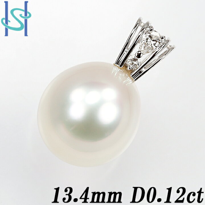 楽天市場】☆8/28 白蝶パール ペンダントトップ 13.4mm ダイヤモンド 