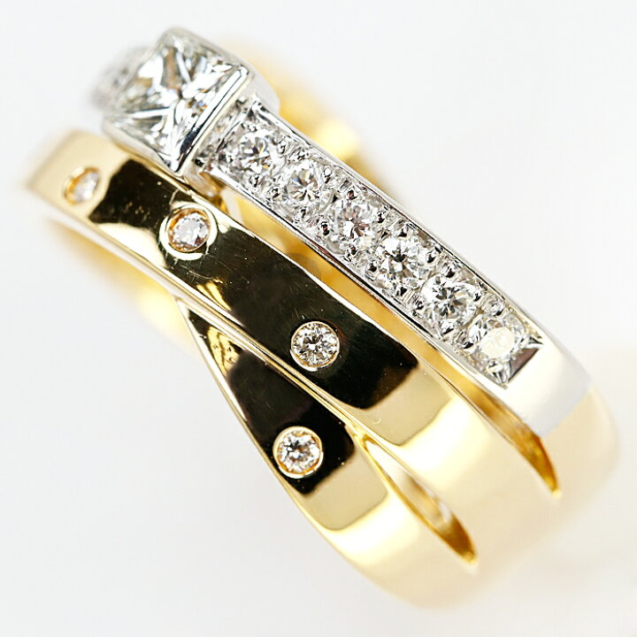 楽天市場】☆1/10 ベリテ ダイヤモンド リング 0.55ct K18 イエロー  