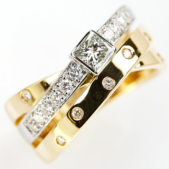 楽天市場】☆1/10 ベリテ ダイヤモンド リング 0.55ct K18 イエロー 