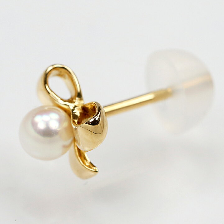 楽天市場】☆12/12 ミキモト アコヤパール ピアス 3.8mm K18 イエロー  