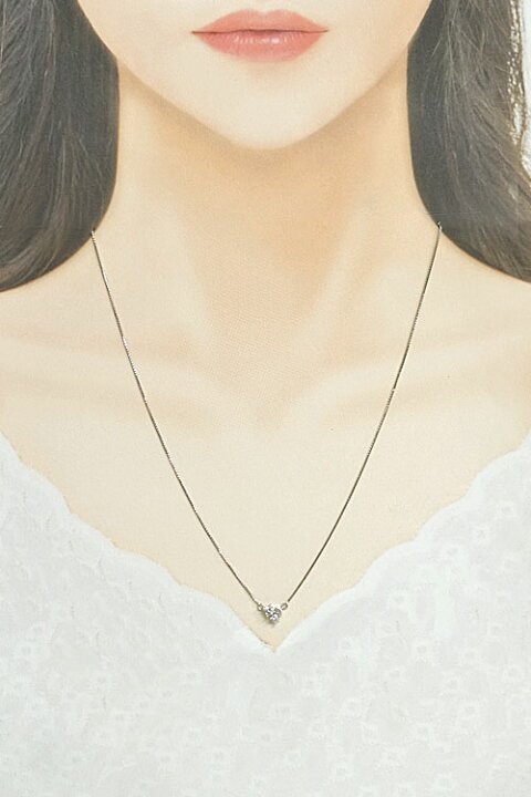 楽天市場】タサキ ダイヤモンド ネックレス 0.21ct K14WG ブランド 