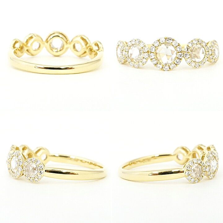 楽天市場】☆11/24 ローズカット ダイヤモンド リング 0.60ct K18  